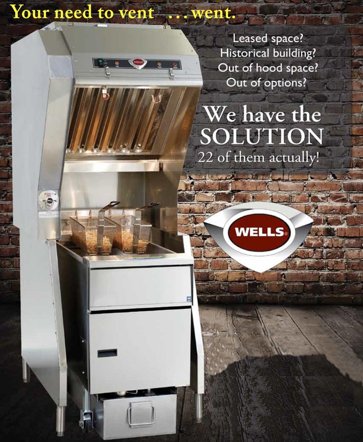 Ventless fryers and combination cooking units